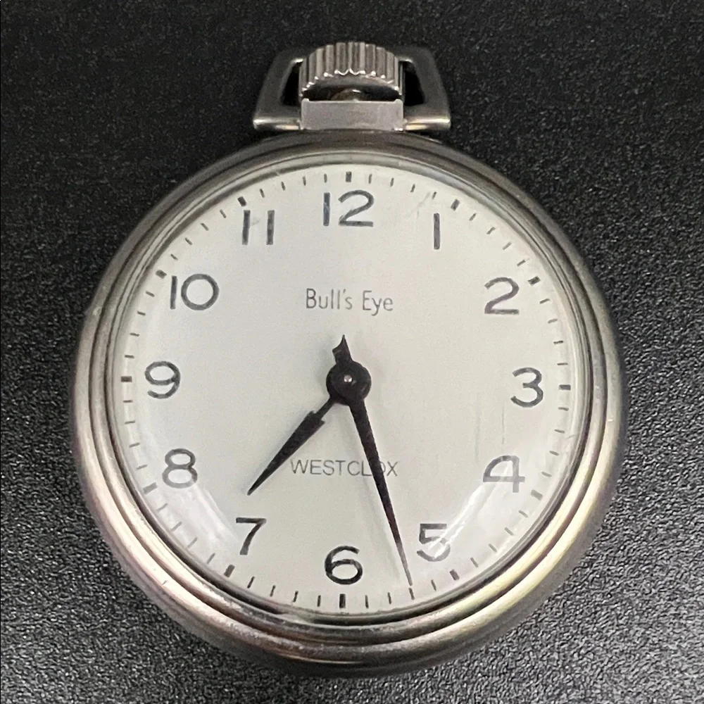Vintage Westclox Bull's Eye Mechanical Pocket Watch - Working Perfectly